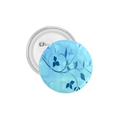 Floral Blue 1 75  Button