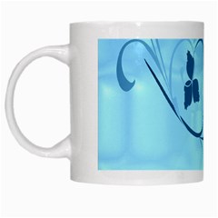 Floral Blue White Coffee Mug by uniquedesignsbycassie