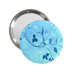 Floral Blue Handbag Mirror (2 25 )