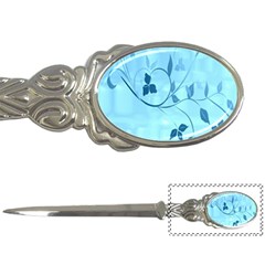 Floral Blue Letter Opener