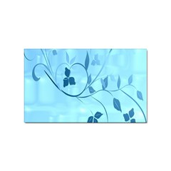 Floral Blue Sticker (rectangle) by uniquedesignsbycassie