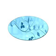 Floral Blue Sticker 10 Pack (oval)