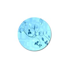 Floral Blue Golf Ball Marker