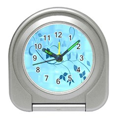 Floral Blue Desk Alarm Clock