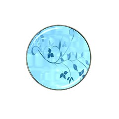 Floral Blue Golf Ball Marker (for Hat Clip)