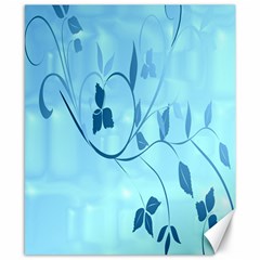 Floral Blue Canvas 8  X 10  (unframed) by uniquedesignsbycassie