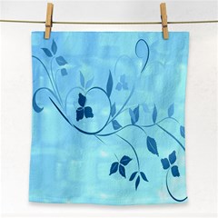 Floral Blue Face Towel