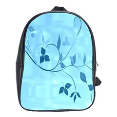 Floral Blue School Bag (large)