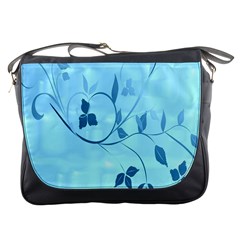 Floral Blue Messenger Bag