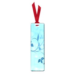 Floral Blue Small Bookmark