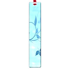 Floral Blue Large Bookmark