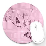 Floral Purple 8  Mouse Pad (Round) Front