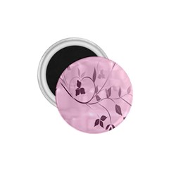 Floral Purple 1 75  Button Magnet