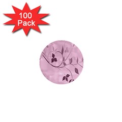 Floral Purple 1  Mini Button (100 Pack)