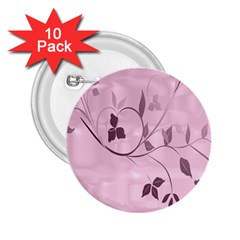 Floral Purple 2 25  Button (10 Pack)