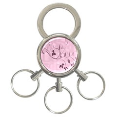 Floral Purple 3-ring Key Chain by uniquedesignsbycassie