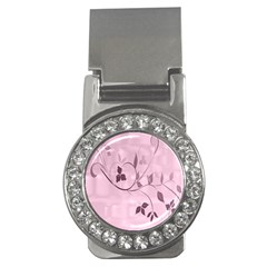 Floral Purple Money Clip (cz)