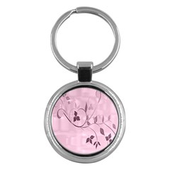 Floral Purple Key Chain (round) by uniquedesignsbycassie