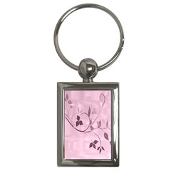 Floral Purple Key Chain (rectangle) by uniquedesignsbycassie