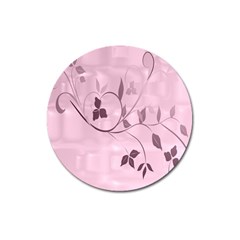 Floral Purple Magnet 3  (round)