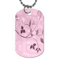 Floral Purple Dog Tag (one Sided)