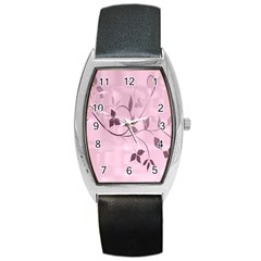 Floral Purple Tonneau Leather Watch by uniquedesignsbycassie