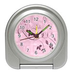 Floral Purple Desk Alarm Clock Front