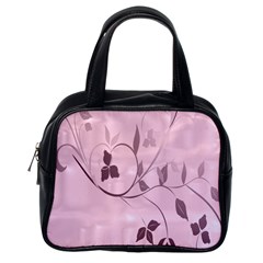 Floral Purple Classic Handbag (one Side) by uniquedesignsbycassie