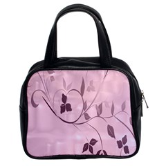 Floral Purple Classic Handbag (two Sides)