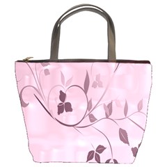 Floral Purple Bucket Handbag by uniquedesignsbycassie