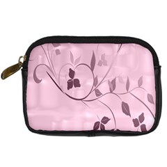 Floral Purple Digital Camera Leather Case