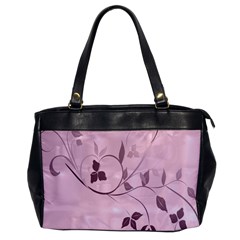 Floral Purple Oversize Office Handbag (one Side)