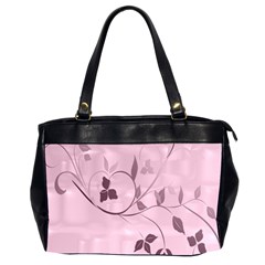 Floral Purple Oversize Office Handbag (two Sides)