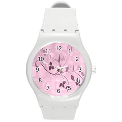 Floral Purple Plastic Sport Watch (medium)