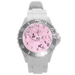 Floral Purple Plastic Sport Watch (large) by uniquedesignsbycassie