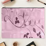 Floral Purple Cosmetic Bag (XXXL) Front