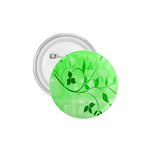 Floral Green 1.75  Button Front