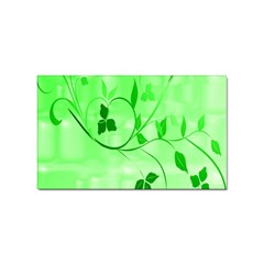 Floral Green Sticker 100 Pack (Rectangle)