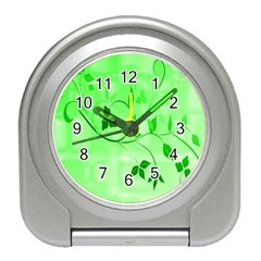 Floral Green Desk Alarm Clock