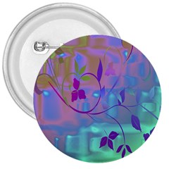 Floral Multicolor 3  Button