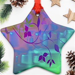 Floral Multicolor Star Ornament by uniquedesignsbycassie