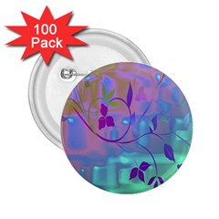 Floral Multicolor 2 25  Button (100 Pack)