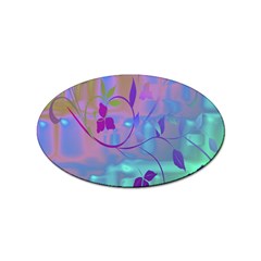 Floral Multicolor Sticker (oval) by uniquedesignsbycassie