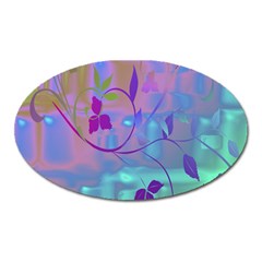 Floral Multicolor Magnet (oval)