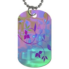 Floral Multicolor Dog Tag (two-sided) 