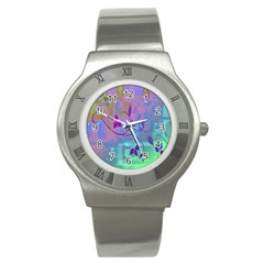 Floral Multicolor Stainless Steel Watch (slim)