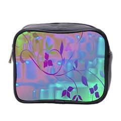 Floral Multicolor Mini Travel Toiletry Bag (two Sides)