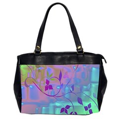 Floral Multicolor Oversize Office Handbag (two Sides)