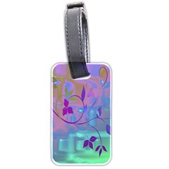 Floral Multicolor Luggage Tag (two Sides)