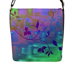 Floral Multicolor Flap Closure Messenger Bag (large)